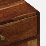 Arnav Sheesham Wood Utility Cabinet With Shelves In Walnut Finish - Image 6
