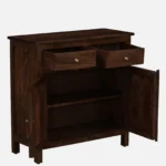 Ayaan Solid Sheesham Wood Storage Cabinet In Honey Finish - Image 5