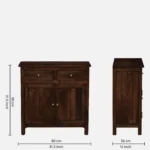 Ayaan Solid Sheesham Wood Storage Cabinet In Honey Finish - Image 6