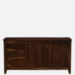 Ishaan Solid Wood Display And Storage Cabinet In Natural Finish - Image 2