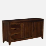 Ishaan Solid Wood Display And Storage Cabinet In Natural Finish - Image 4