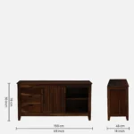 Ishaan Solid Wood Display And Storage Cabinet In Natural Finish - Image 5