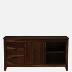 Ishaan Solid Wood Display And Storage Cabinet In Natural Finish - Image 6
