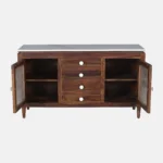 Avni Solid Sheesham Wood Utility Cabinet In Natural Finish - Image 9