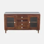 Avni Solid Sheesham Wood Utility Cabinet In Natural Finish - Image 12