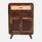 Yuvan Sheesham Wood Storage And Display Cabinet In Teak Finish - Image 7