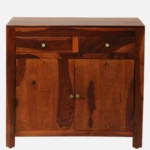 Daksh Solid Sheesham Wood Cabinet For Living Room In Natural Finish - Image 6