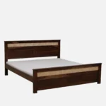 Erwyn Acacia Wood Queen Size Bed Without Storage in Warm Natural Finish - Image 7