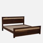 Erwyn Acacia Wood Queen Size Bed Without Storage in Warm Natural Finish - Image 8