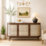 Parth Solid Wood Tall Cabinet with Storage Compartments in Honey Finish