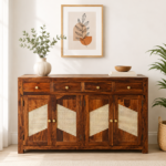 Samar Sheesham Wood Display Cabinet in Walnut Finish