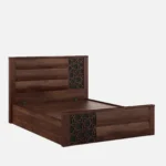 Jorwin Sheesham Solid Wood Queen Size Hydraulic Storage Bed in Light Oak Finish - Image 7