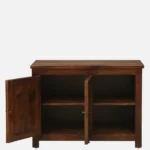 Valencia Solid Wood Storage Cabinet in Walnut Finish - Image 4