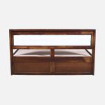 Taldric Mango Wood Queen Size Hydraulic Storage Bed in Pecan Brown Finish - Image 2