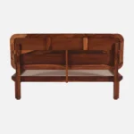 Welvorn Acacia Wood Queen Size Bed Without Storage in Wheat Walnut Finish - Image 4