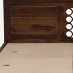 Orlena Sheesham Wood Bed Without Storage With Modern Headboard - Image 2