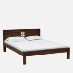 Orlena Sheesham Wood Bed Without Storage With Modern Headboard - Image 5