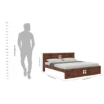Lavina Solid Wood Bed Without Storage - Image 3
