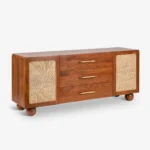 Oak Vista Contemporary Display Utility Cabinet - Image 3