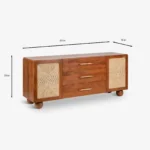 Oak Vista Contemporary Display Utility Cabinet - Image 4