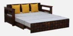 Oakridge Solid Wood Sofa Cum Bed In Natural Finish - Image 2