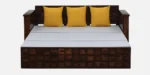 Oakridge Solid Wood Sofa Cum Bed In Natural Finish - Image 4