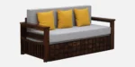 Oakridge Solid Wood Sofa Cum Bed In Natural Finish - Image 7