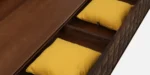 Oakridge Solid Wood Sofa Cum Bed In Natural Finish - Image 9