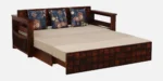 Tuscany Sheesham Wood Sofa Cum Bed In Walnut Finish - Image 6