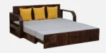 Valencia Solid Wood Sofa Cum Bed With Classic Design - Image 9