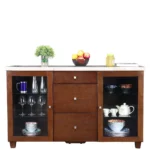 Solid Sheesham Wood Crockery Cabinet - Image 4