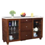 Solid Sheesham Wood Crockery Cabinet - Image 5