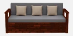 Meadow Solid Sheesham Wood Sofa Cum Bed In Rich Walnut Finish - Image 9