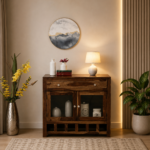 Modern Wooden Crockery Unit with Storage