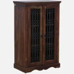 Solid Wood Crockery Cabinet with Glass Doors - Image 5