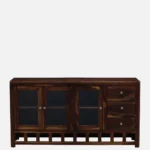 Traditional Sheesham Wood Crockery Unit - Image 7