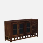 Traditional Sheesham Wood Crockery Unit - Image 9