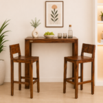 Brookhaven Sheesham Wood Bar Table Set in Provincial Teak Finish With (Set of 2)