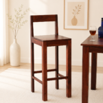 Worvik Solid Wood Bar Chairs in Natural Oak Finish (Set of 2)