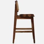 Kelmont Solid Wood High Chairs in Classic Brown Finish (Set of 2) - Image 4