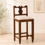 Jranton Wooden Bar Stools in Rustic Honey Finish (Set of 2)