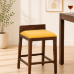 Somira Wooden High Chairs in Natural Finish (Set of 2)