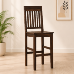 Oarvix Wooden Bar Stools in Natural Honey Finish (Set of 2)