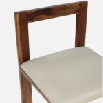 Yelron Solid Wood High Chairs in Warm Chestnut Finish (Set of 2) - Image 6