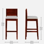 Reltro Wooden High Chairs in Natural Wood Finish (Set of 2) - Image 7