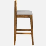 Zovian Solid Wood Bar Chairs in Elegant Walnut Finish (Set of 2) - Image 2