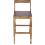 Svano Solid Wood Bar Chairs in Rich Brown Finish (Set of 2) - Image 2