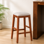 Briston Sheesham Wood Bar Stool in Honey Oak Finish