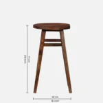 Solen Sheesham Wood Counter Stool for Dining and Bar Areas - Image 7